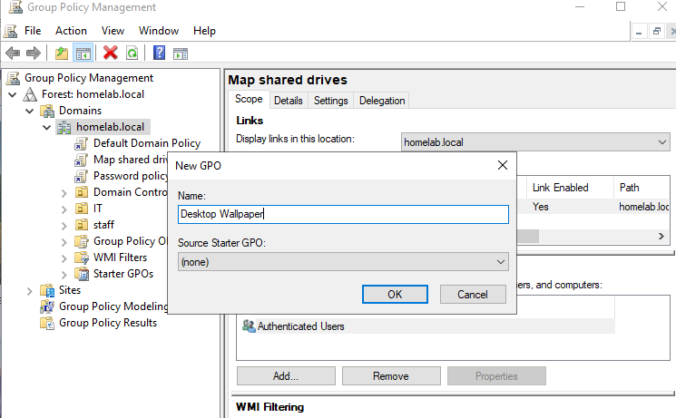 Group Policy Management console